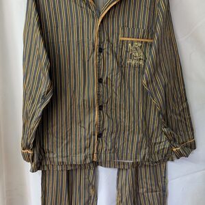 Pottery Barn Teen Pajama Set - Harry Potter Hufflepuff Blue and Gold Stripes